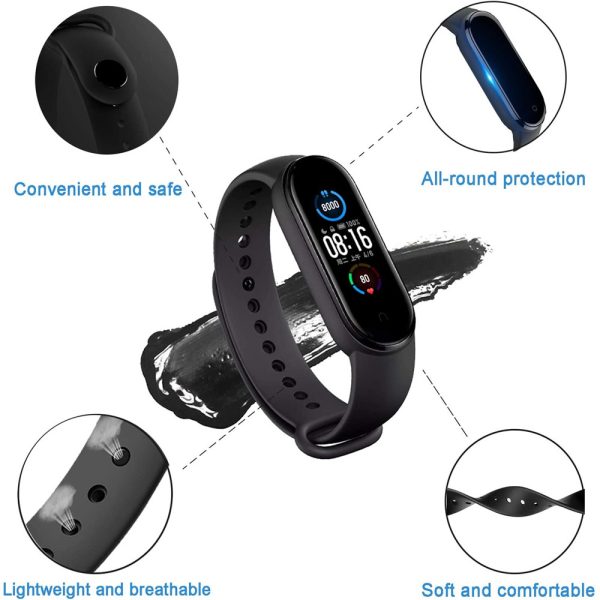 "M5 Smart Band Fitness Tracker – Heart Rate & Blood Pressure Monitor, Sport Wristband for Android & iOS with FitPro App"