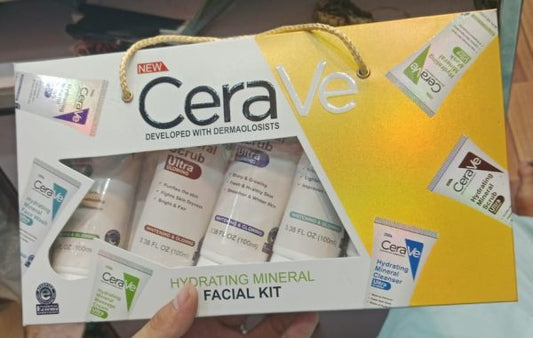 Pack Of 06 Cerave Hydrating Mineral Facial Kit | Best Quality Hydrating Mineral Facial Kit