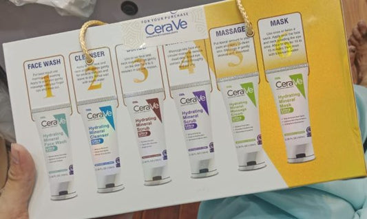 Pack Of 06 Cerave Hydrating Mineral Facial Kit | Best Quality Hydrating Mineral Facial Kit