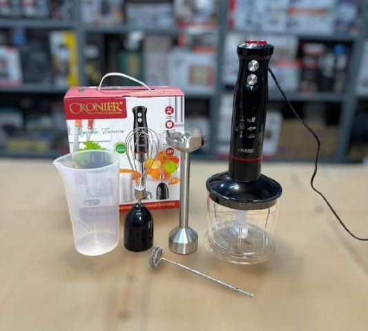 Cronier Professional 4-in-1 Hand Blender Set | Chopper, Blender, Coffee & Egg Beater, Whisker | Best Quality Hand Blender Set Cr-1115 Hand Blender
